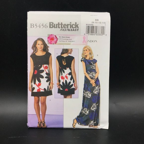 Butterick Other - UNCUT Sewing PATTERN Butterick 5456, Fast and Easy 2010 Misses Petite Dress